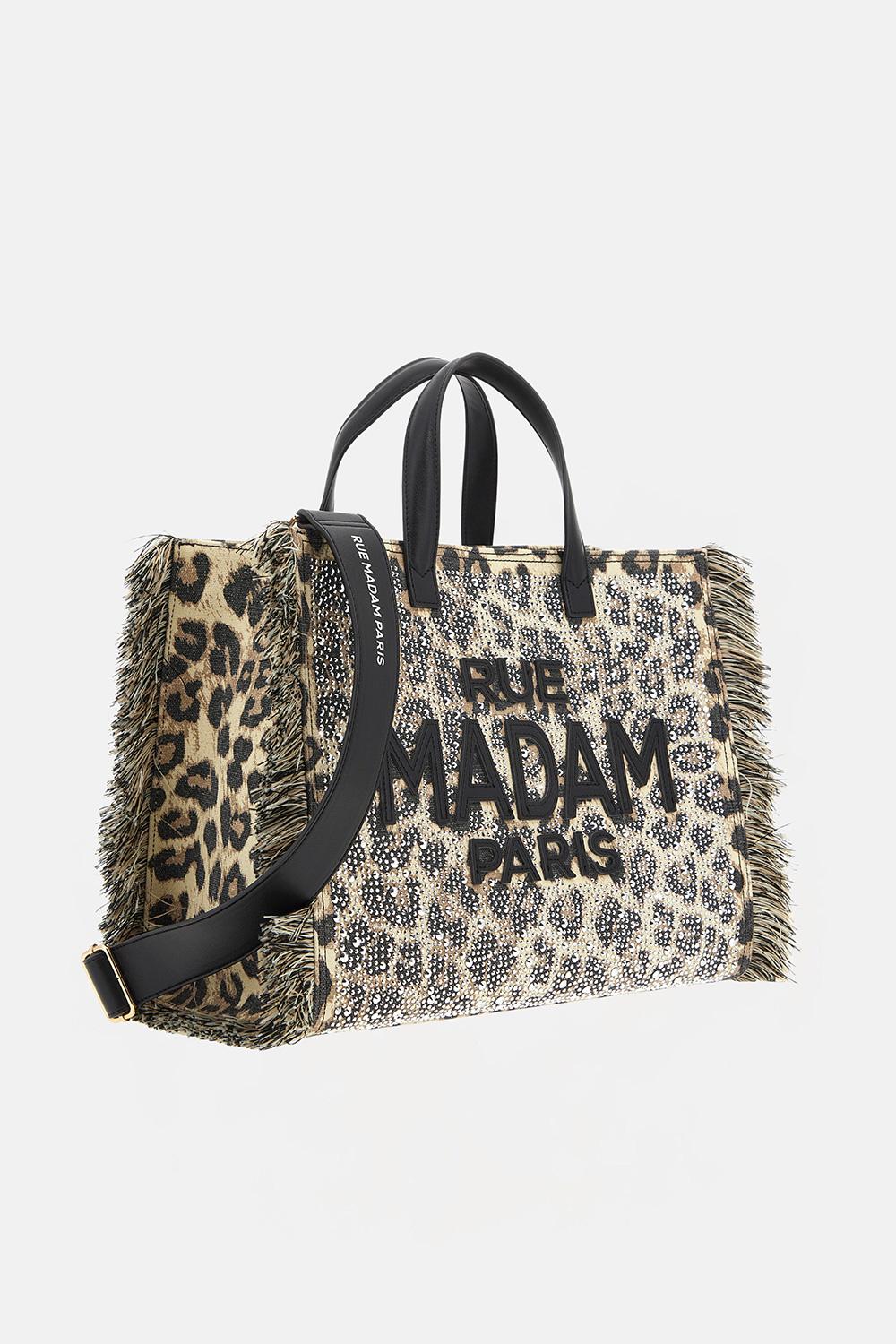 borsa casablanca tote 1528CASABLANCA LEOPARD RUE MADAM PARIS 