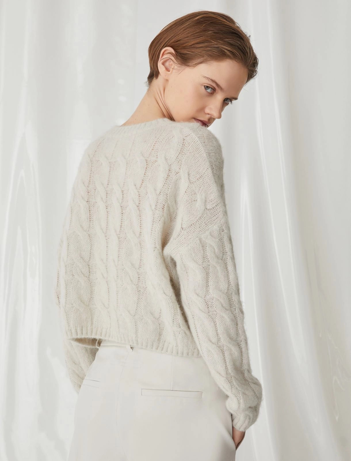 maglia cropped a trecce CLARINO1 001 MARella 