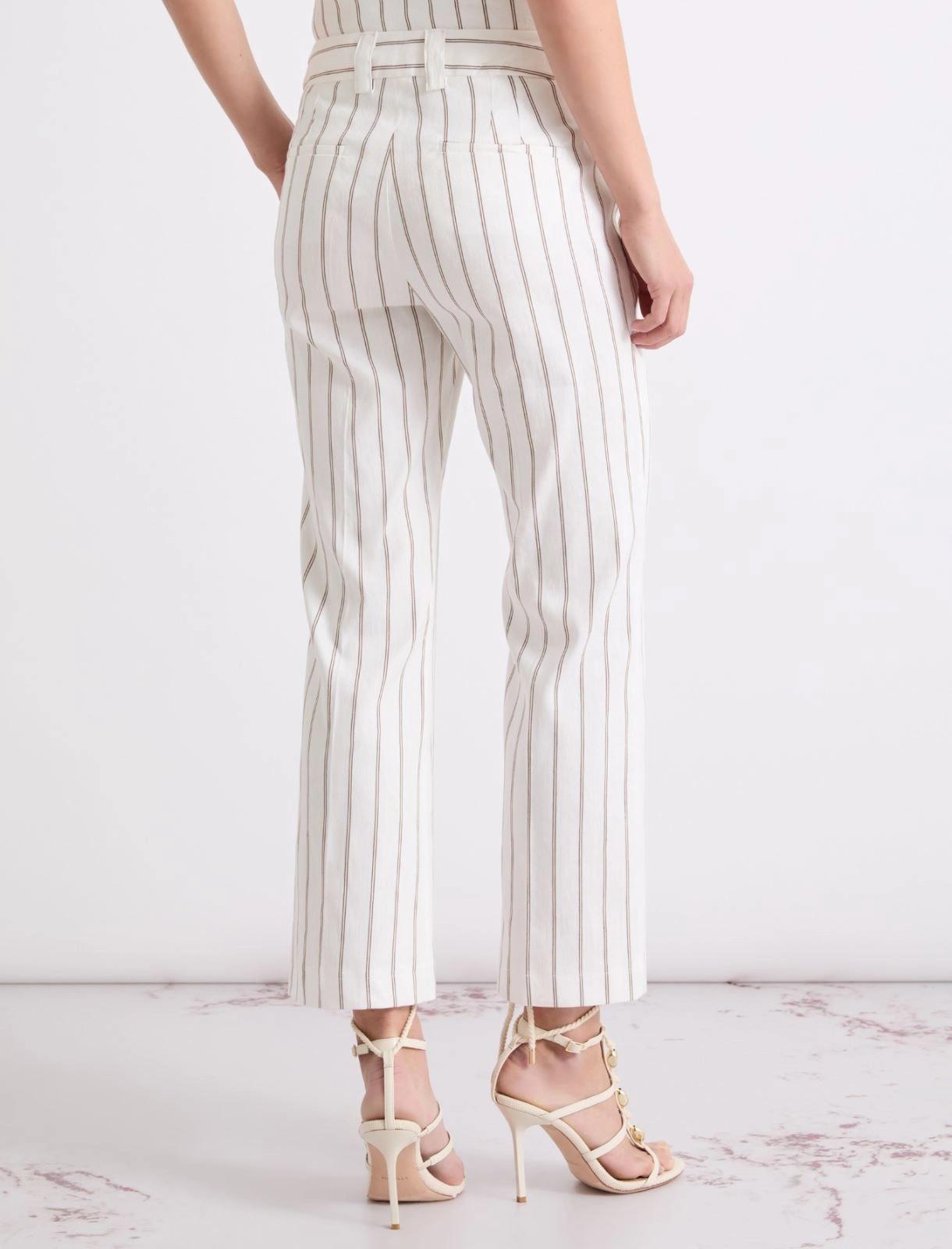 pantalone flare in lino MLLFEBO 001 MARella 