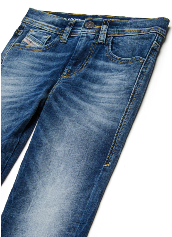jeans in denim con toppa J00808 KXBRA K01 DIESEL 