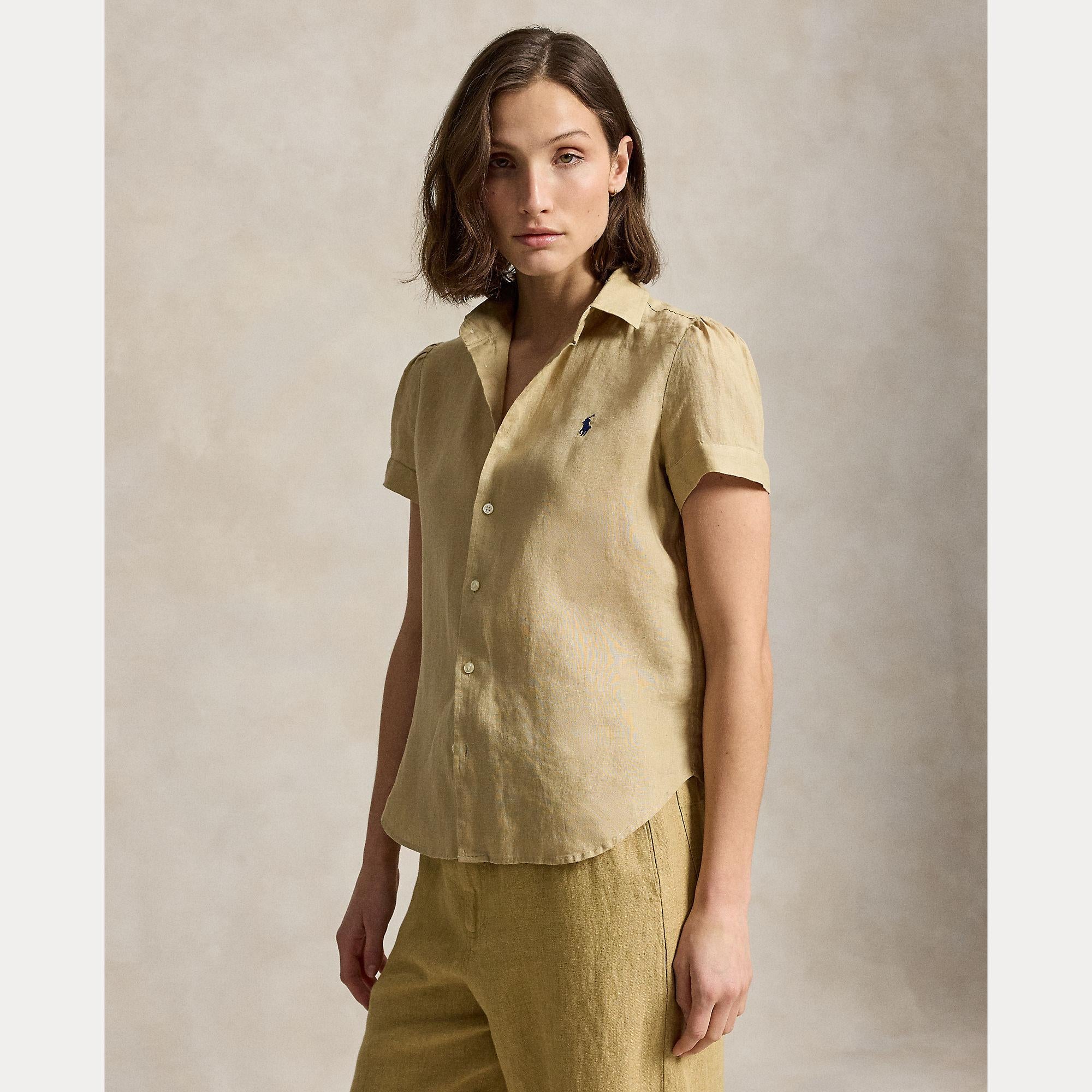 camicia in lino maniche corte 211-973366 507 RALPH LAUREN POLO 