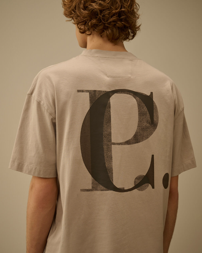 t-shirt sleeve logo 20CMTS087A 005100W 904 CP COMPANY 