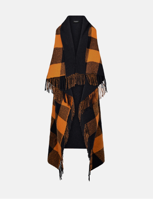 cappa in lana check WK280 Y00781 XXX 890 DONDUP 