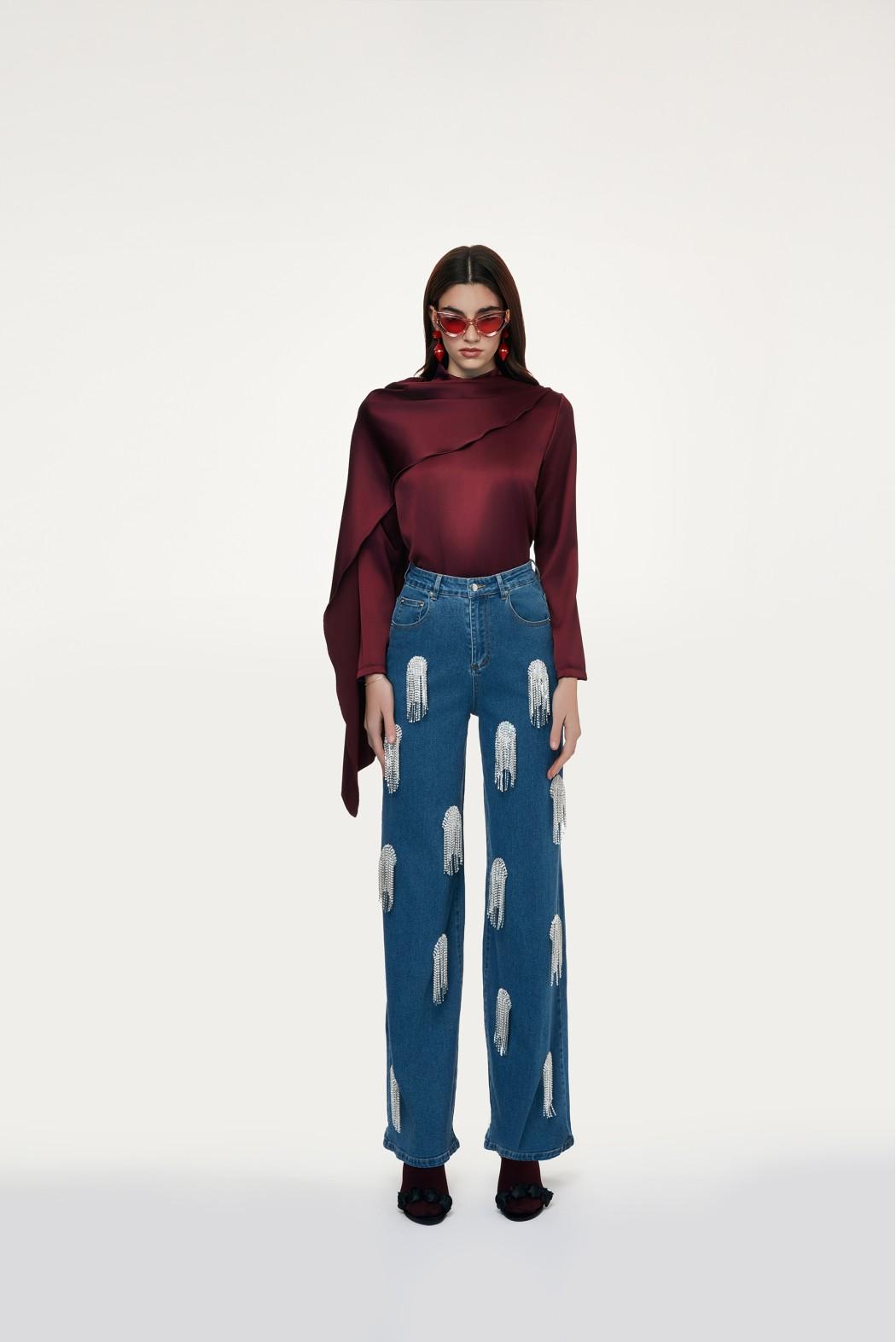 jeans denim con strass ASCIANO 100W5C9 DENIM ODI' ODI' 