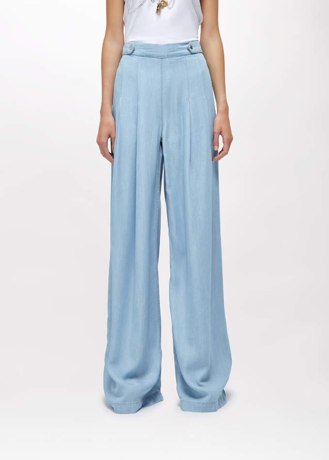 jeans wide leg in denim RA6080D5049 77564 Blugirl 