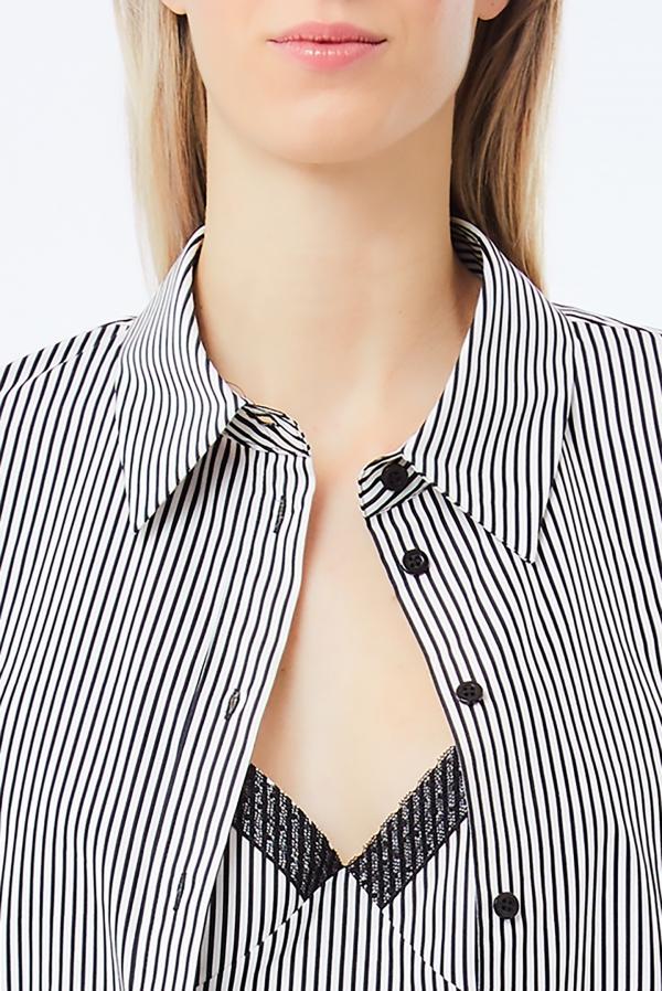 camicia a righe sottili UF5242T9814 A3571 LIU JO DENIM 