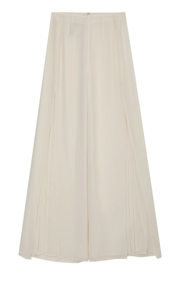 pantalone chiffon a tre strati 080906/842 IVORY EDWARD ACHOUR PARIS 