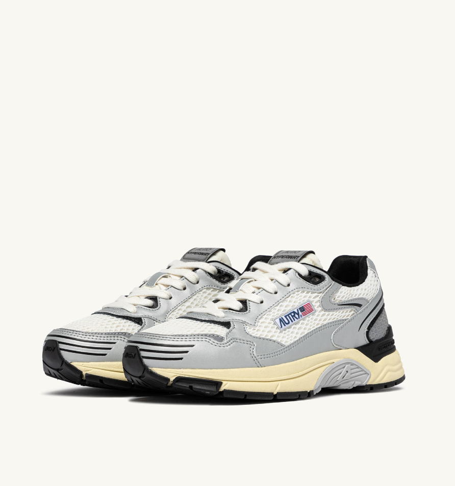 sneakers hyperway in pelle e mesh HYLWMV03 SILVER/BLACK AUTRY 
