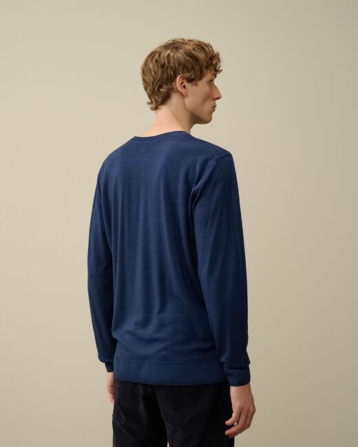 maglia in lana merino con logo 17CMKN091A 003247F 887 CP COMPANY 