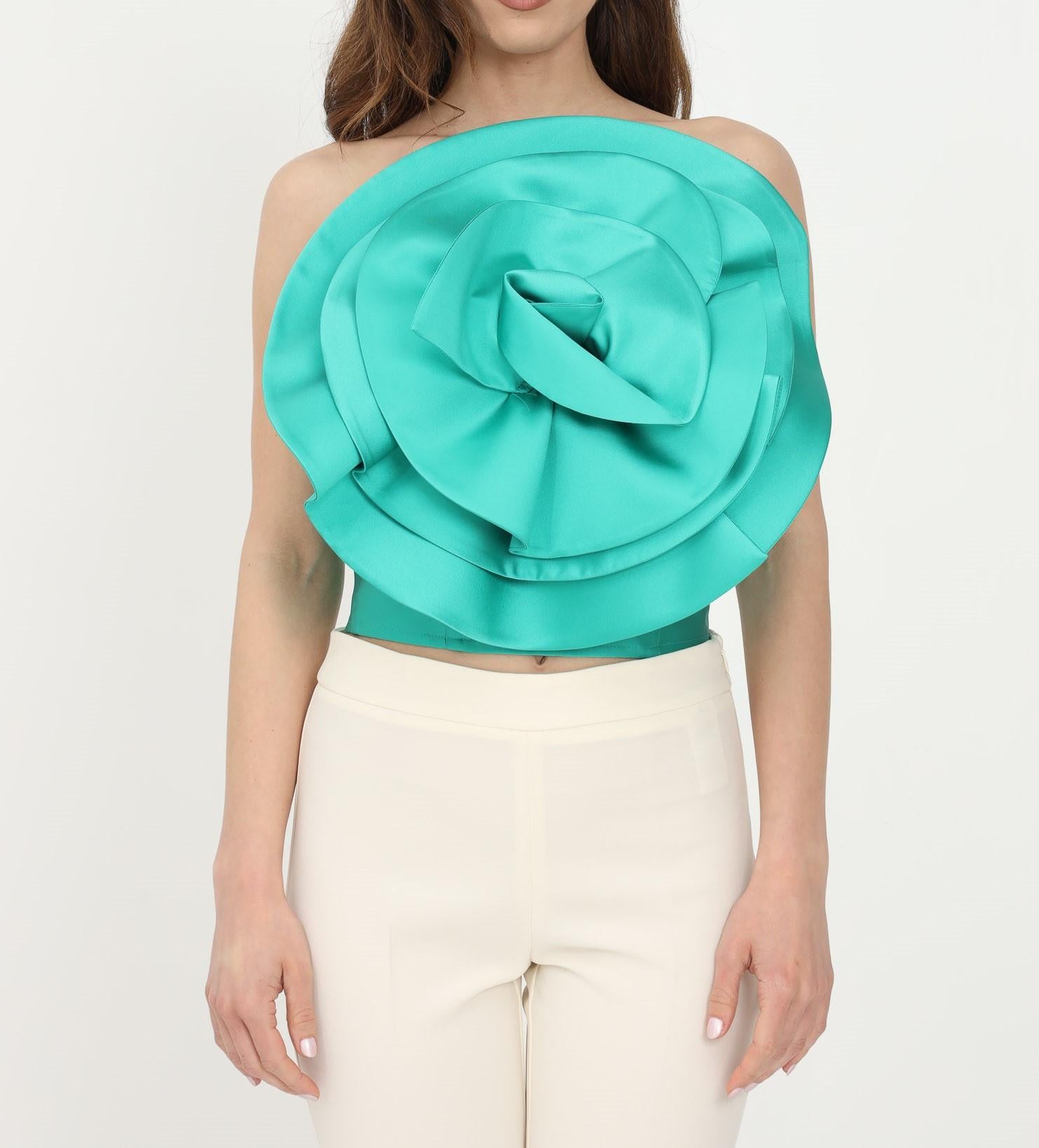 Top con fiore P22CPTO019 01 0532 SIMONA CORSELLINI 
