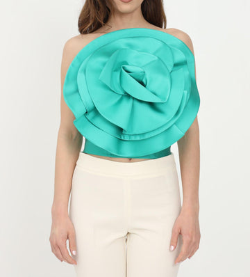 Top con fiore P22CPTO019 01 0532 SIMONA CORSELLINI 
