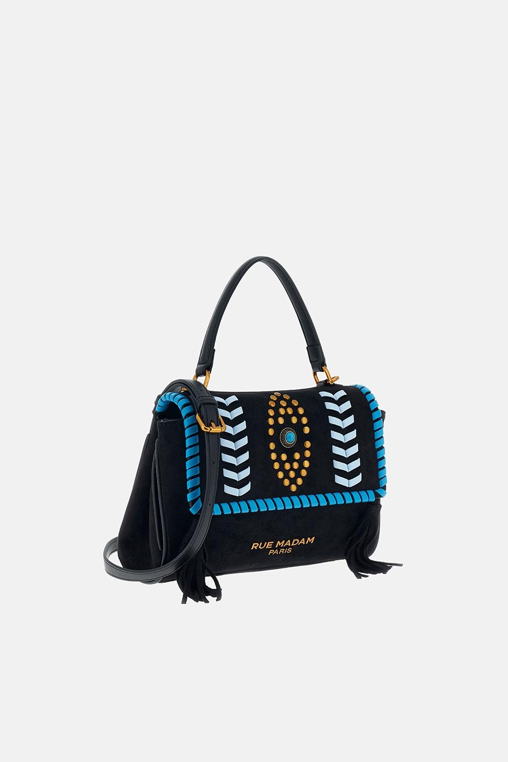 borsa les jours etnic LES JOURS XS ETNIC 1536 SUEDE BLACK RUE MADAM PARIS 
