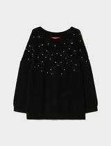 MARINA SPORT maglia in misto lana con strass Nero