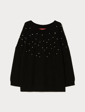 maglia in misto lana con strass STEPPA 003 MARINA SPORT 