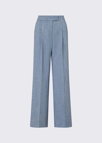 Pantaloni palazzo in tessuto melange WA6167T332A X0761 LIU JO WHITE 
