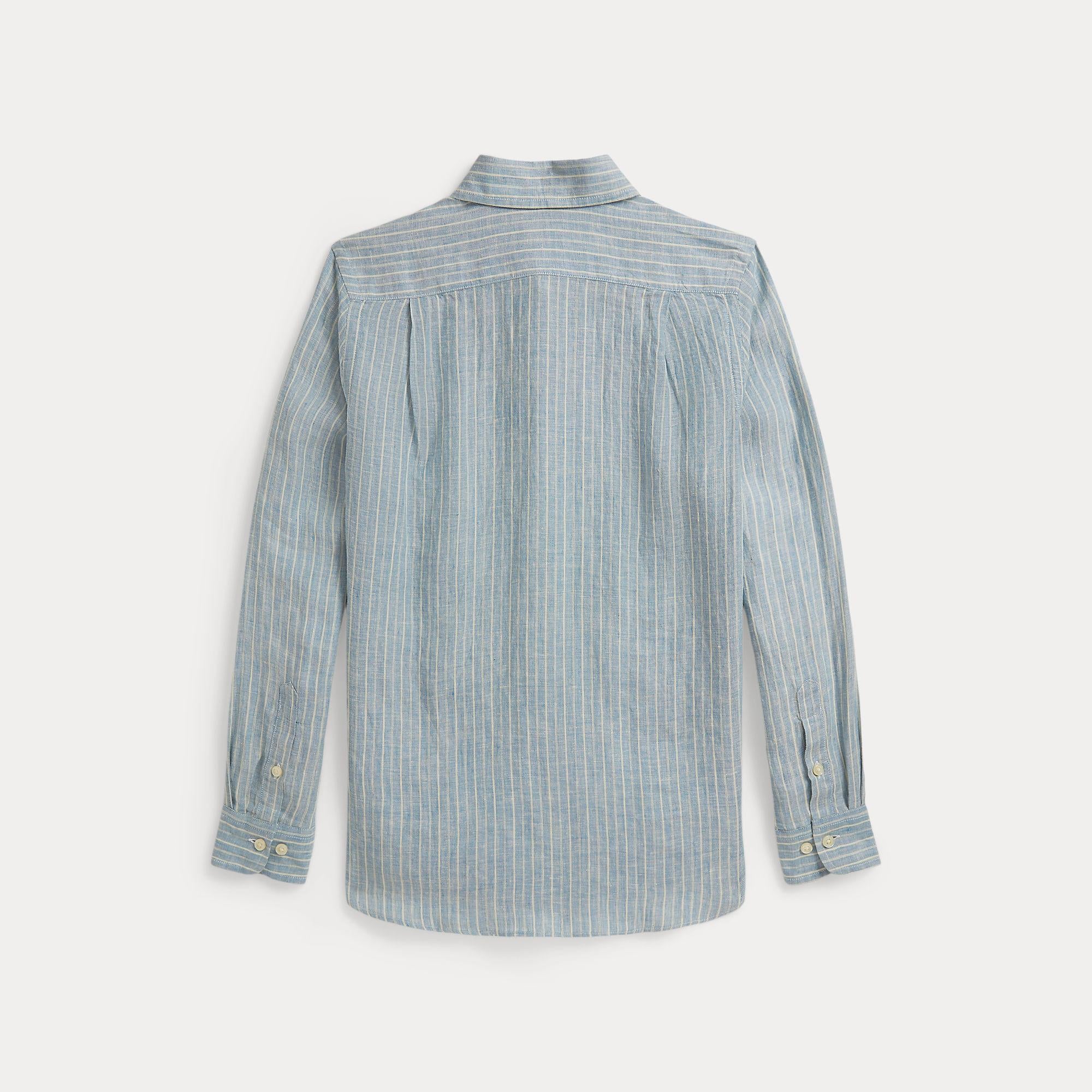 camicia di lino a righe 323-A13343 002 RALPH LAUREN POLO 