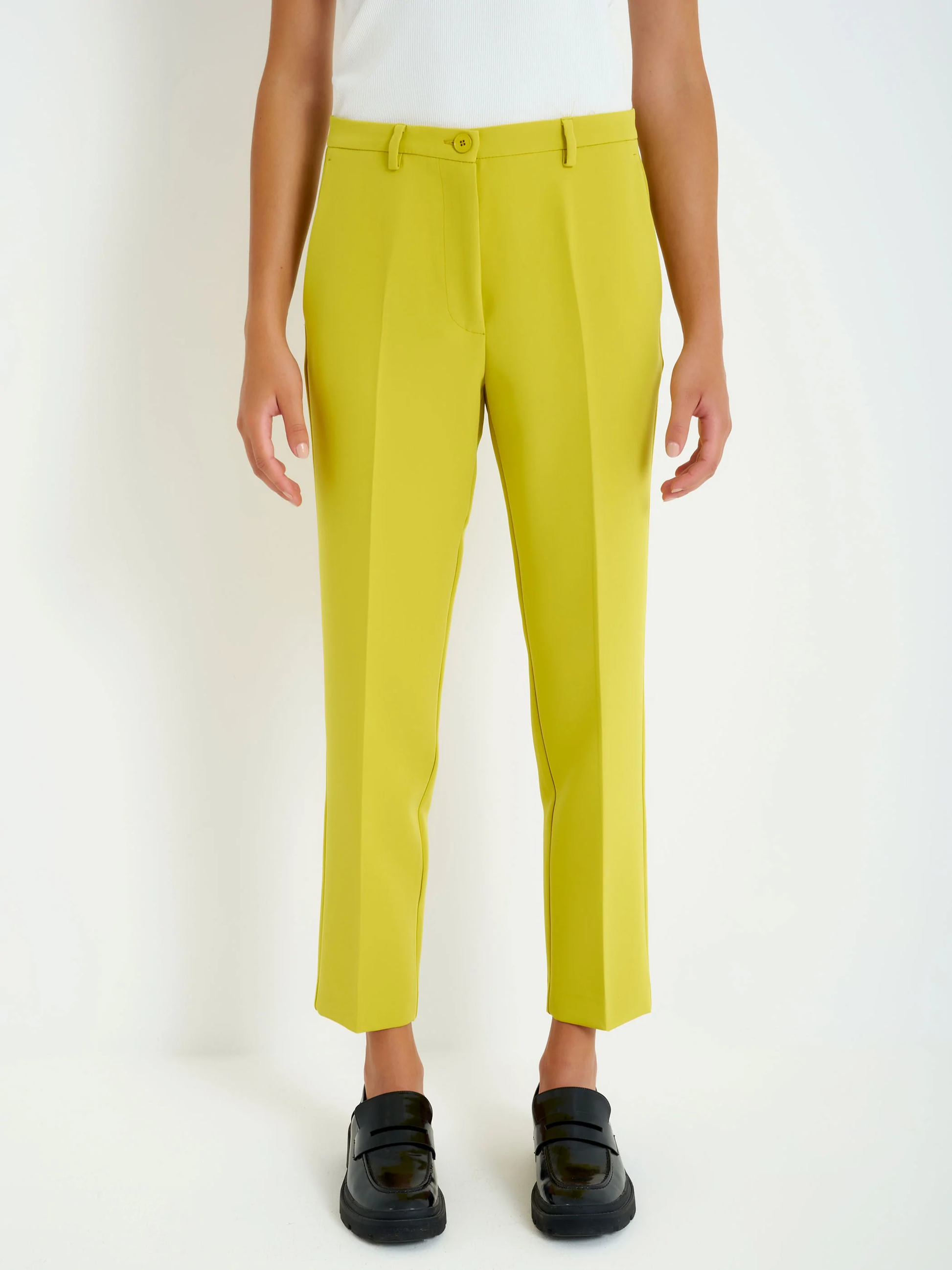 Pantalone slim verde olio TZ0088 OLIO VICOLO 