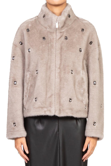 cappotto corto con pelliccia TF0047 PERLA VICOLO 