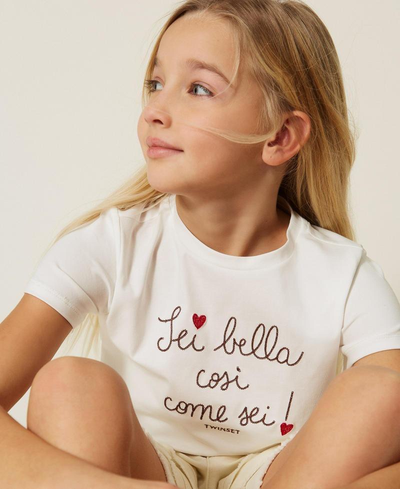 t-shirt sei bella cosi come sei 261GJ2251 13378 TWINSET GIRL 