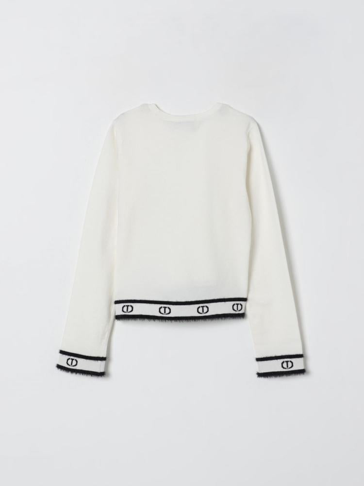 maglia in lana con applicazioni 252GJ3073 10973 TWINSET GIRL 