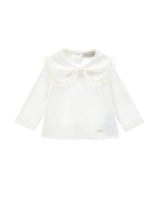 MONNALISA t-shirt con collo pizzo Bianco