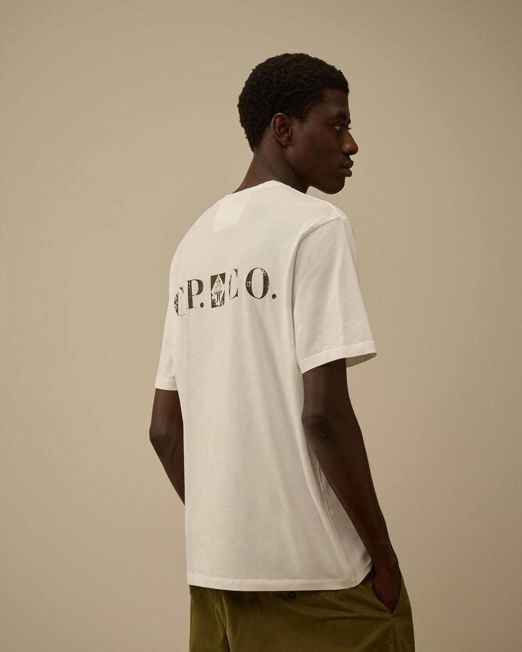 t-shirt con maxi logo schiena 19CMTS104A 005100W 103 CP COMPANY 