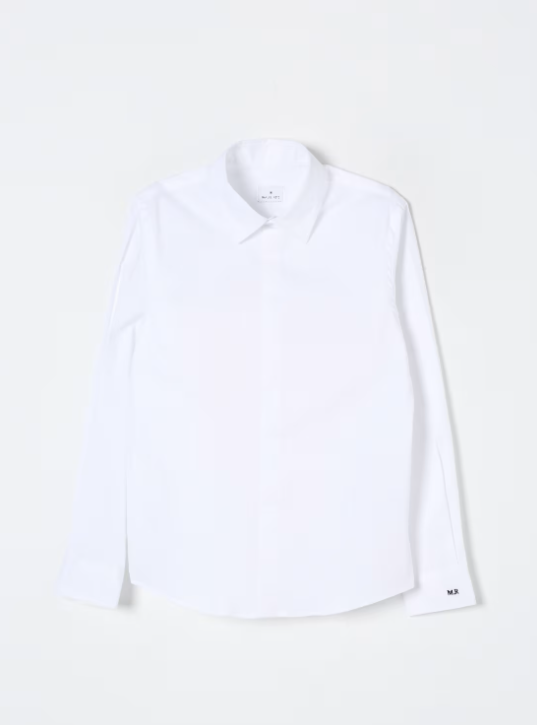 camicia con logo MR2923 BIANCO-BLU MANUEL RITZ KIDS 