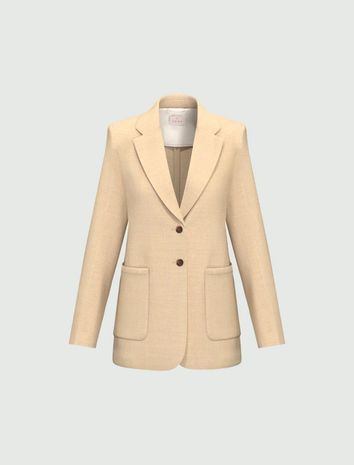 giacca in twill di lino EMMCHARME1 005 EMME MARELLA 