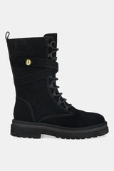 TWINSET anfibio in pelle scamosciata Nero