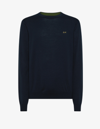 maglioncino con logo K35110 NAVY BLUE SUN68 