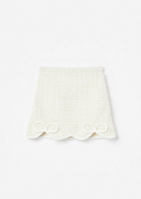 gonna in maglia 739SK-C CREAM SELF-PORTRAIT 