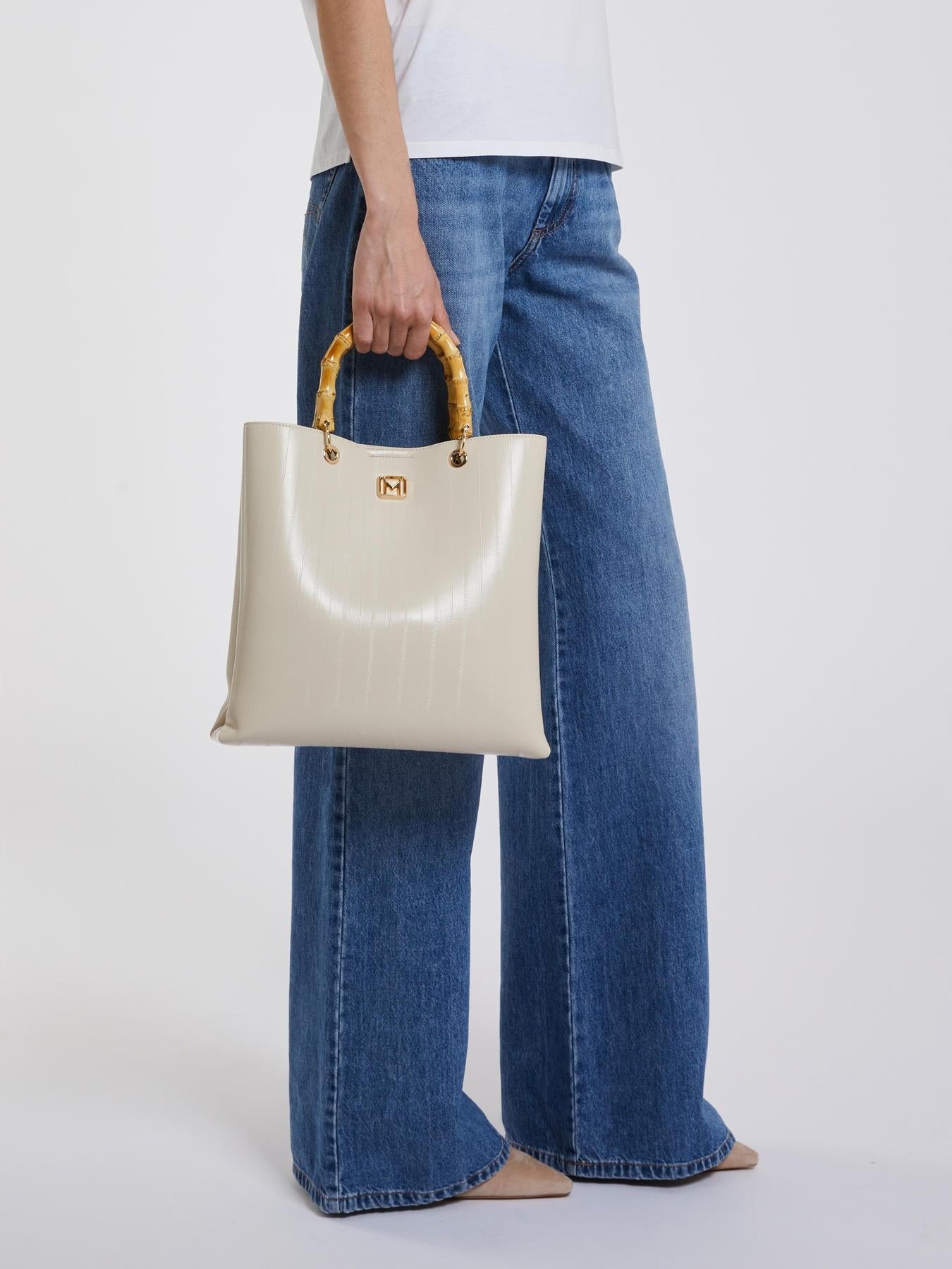 borsa con manici in bambù MLAEGUALE 001 MARella ACCESSORI 