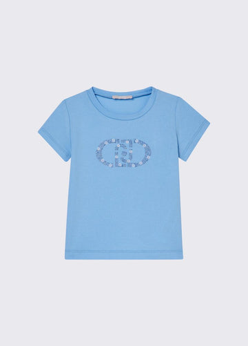 T-shirt con ricamo gioiello KA6017JS003 44121 LIU JO JUNIOR 