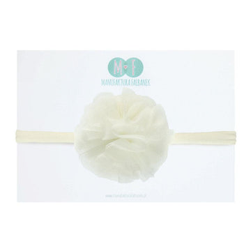 cerchietto in tessuto con applicazione HEADBAND ECRU MANUFAKTURA FALBANEK 