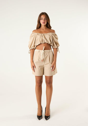 coordinato top e shorts TAB2618 SABBIA VICOLO 