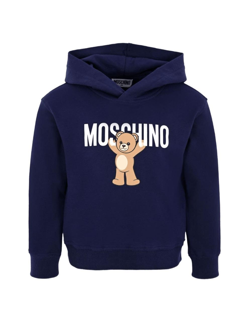 felpa con cappuccio e teddy HUF09FLCA40 40016 MOSCHINO KIDS 