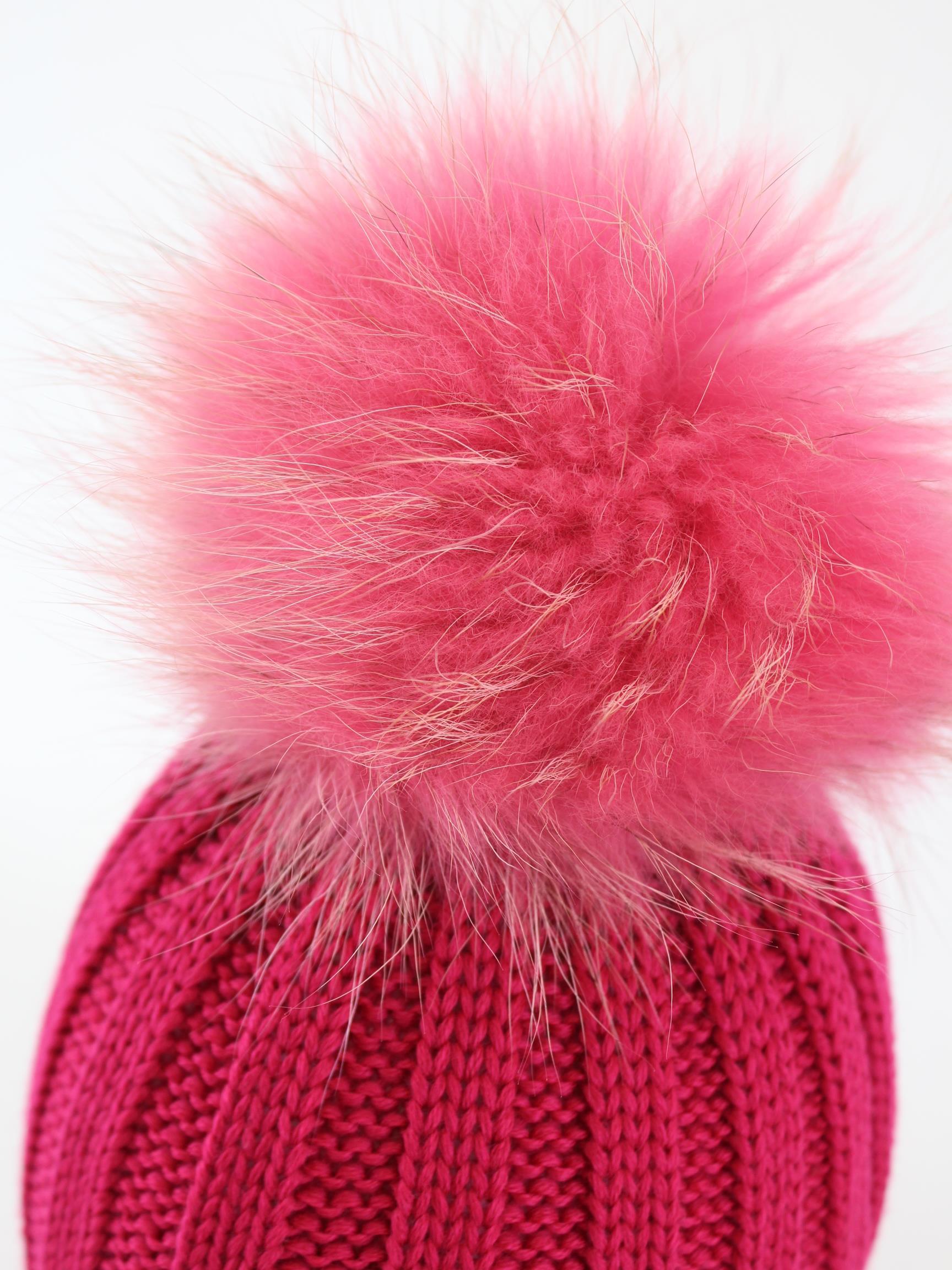Cappello con pelliccia murmavsky I20599X FUXIA REGINA 