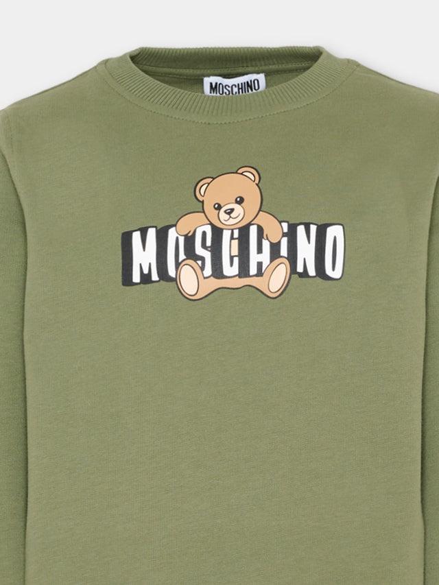 tuta sportiva teddy bear HPK03E LCA19 30037 MOSCHINO KIDS 