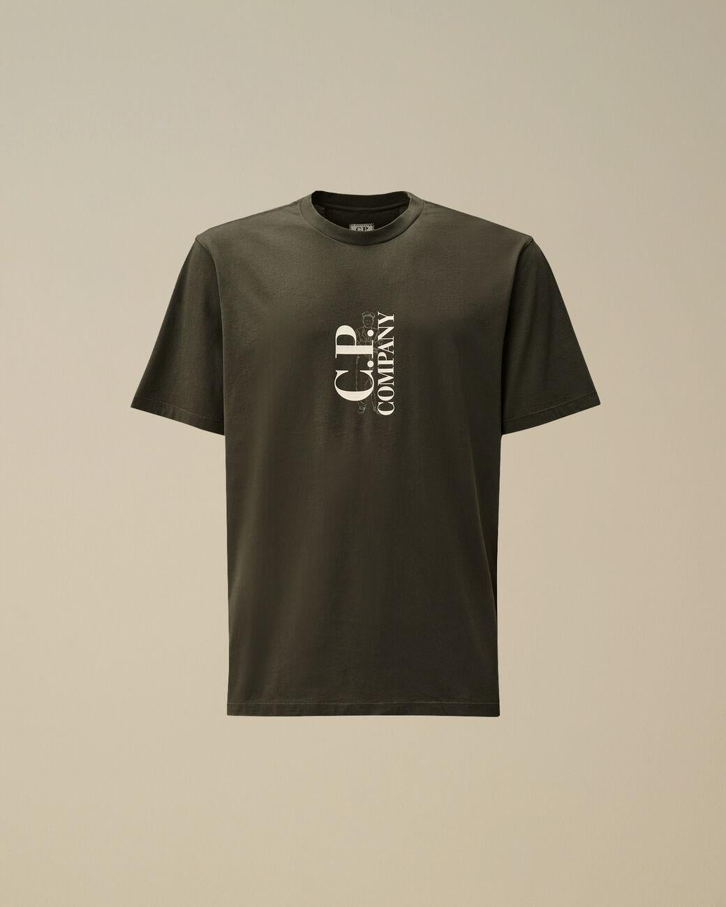 t-shirt logo 19CMTS091A 005100W 978 CP COMPANY 