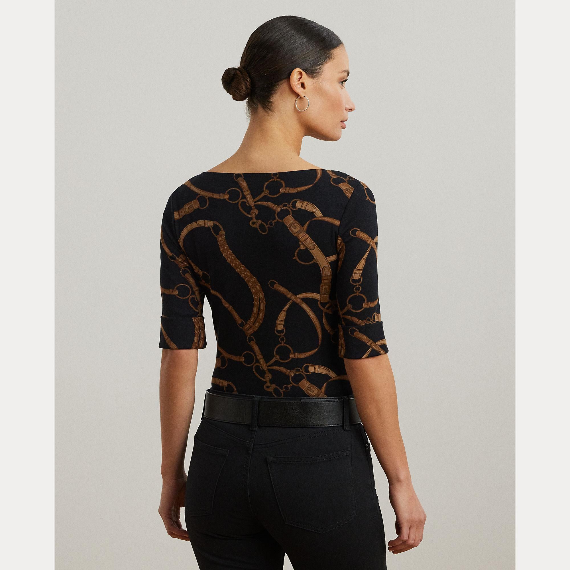 t-shirt con stampa cintura 200-971107 001 LAUREN RALPH LAUREN 