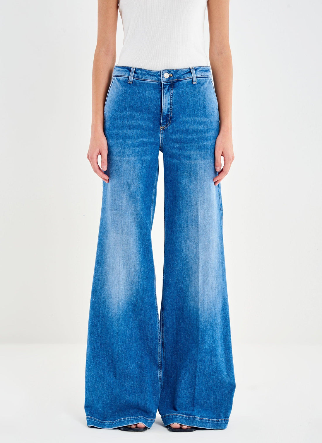 jeans elena wide leg DAB 5015 DENIM BLU VICOLO 