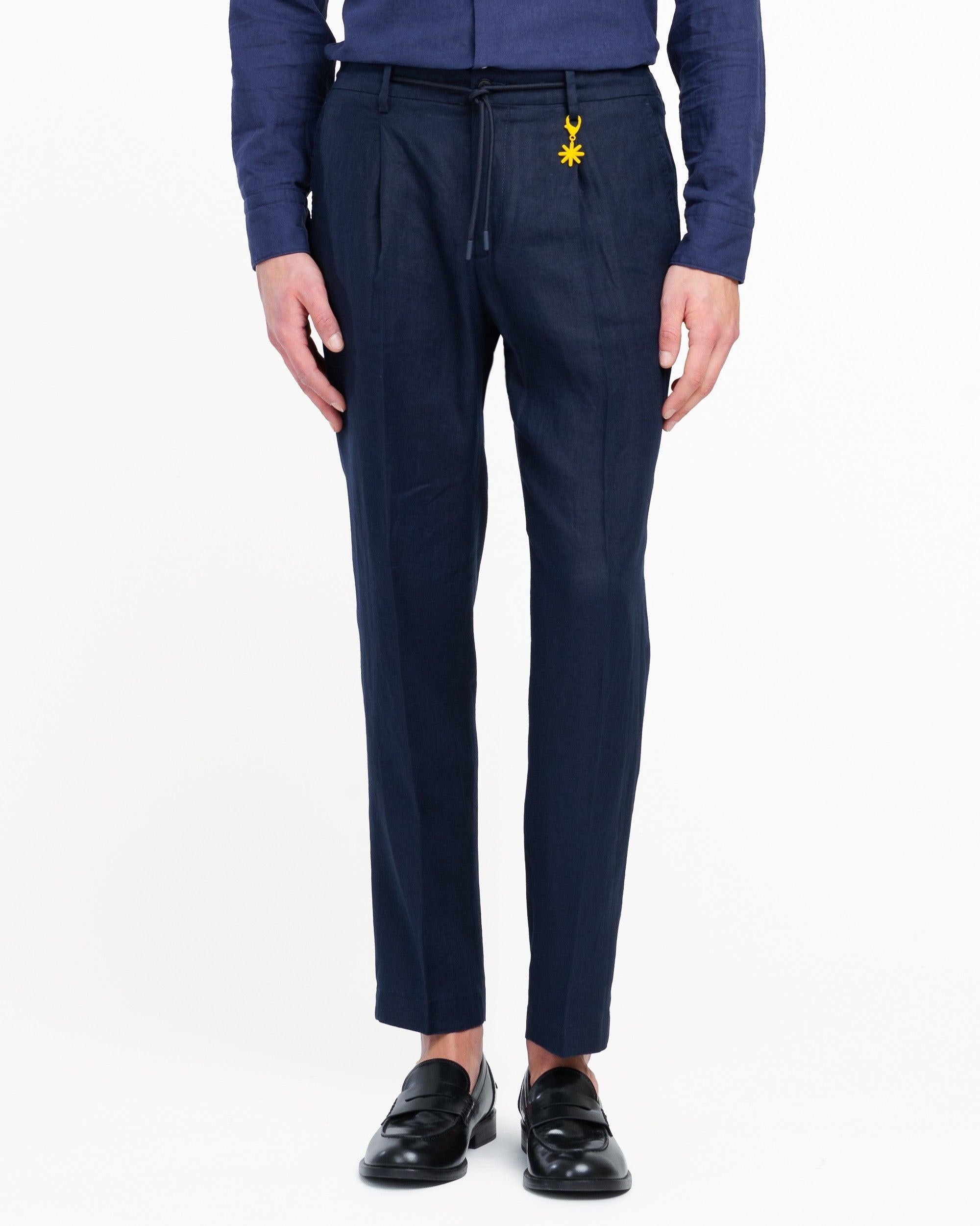 pantalone jogging in lino 4032P1688L 263144 89 MANUEL RITZ 