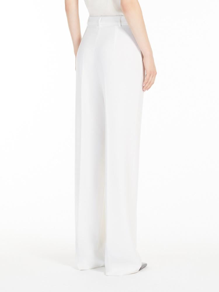 pantalone dritto in satin lana QUASAR 010 MAXMARA 