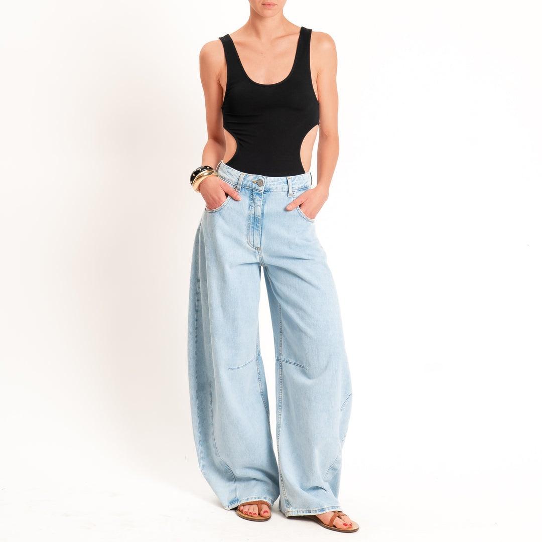top body cut out UAB0376 NERO VICOLO 