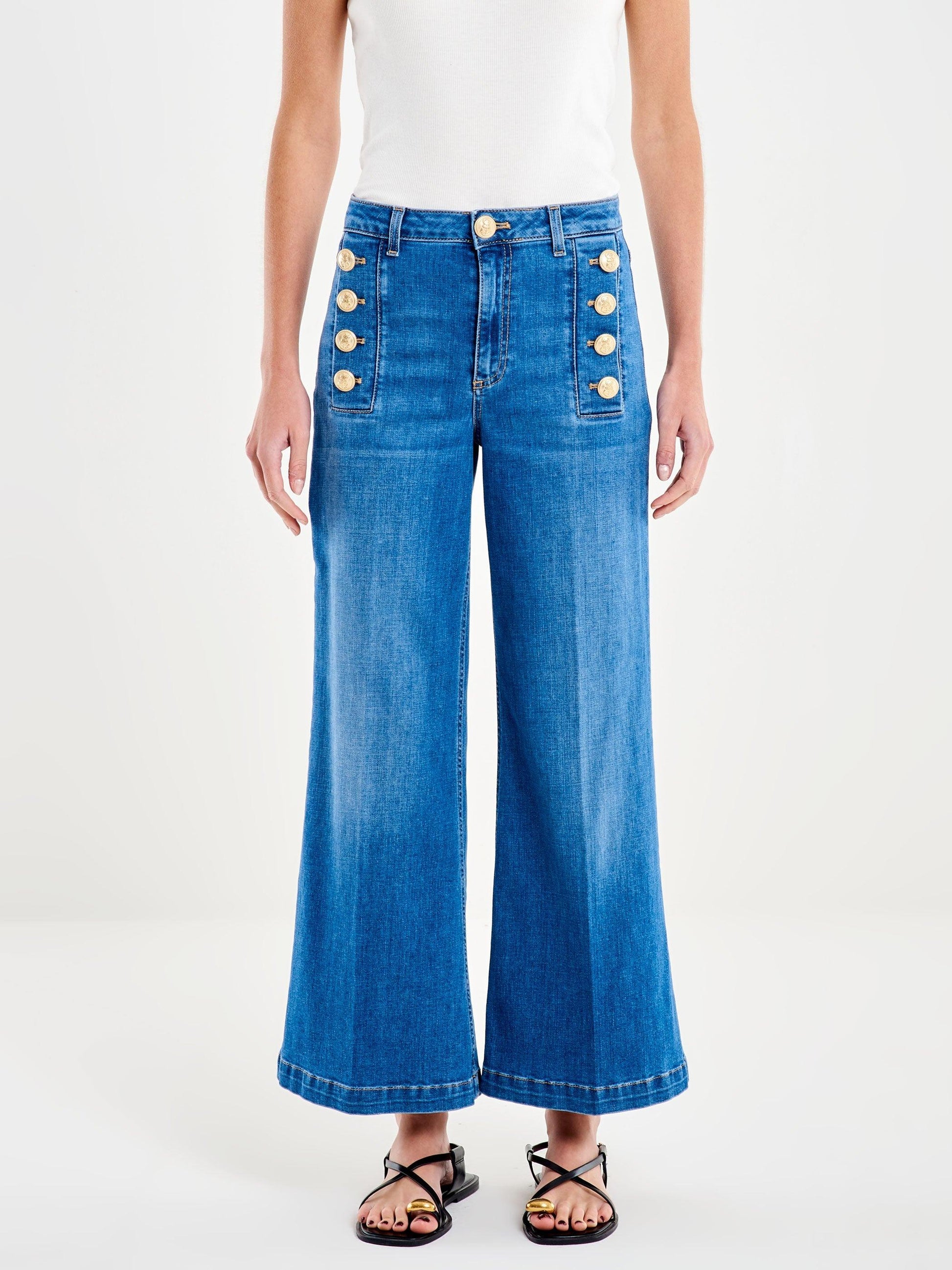 jeans cristina con bottoni DAB 5046 DENIM CHIARO VICOLO 