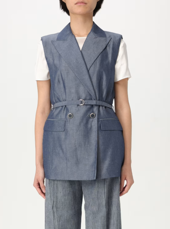 gilet in misto lino WA5133T4818 09481 liU JO 