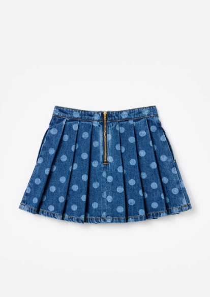 gonna in denim a pois 703SK-BL POLKA DOT SELF-PORTRAIT 