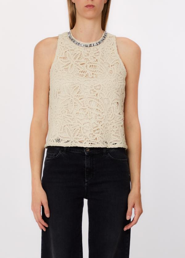 top traforato WA6375J7871 W9831 LIU JO WHITE 