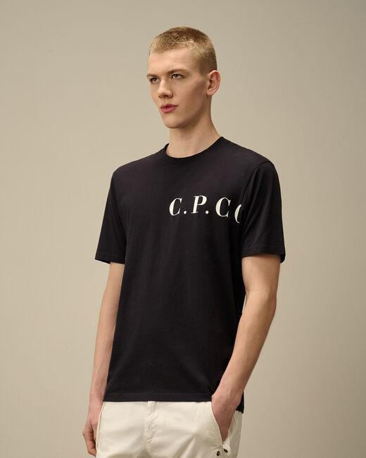 t-shirt front back logo 18CMTS139A 005100W 888 CP COMPANY 