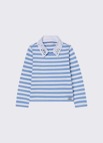 Maglia a righe con gioiello KA6085MA74R P9548 LIU JO JUNIOR 
